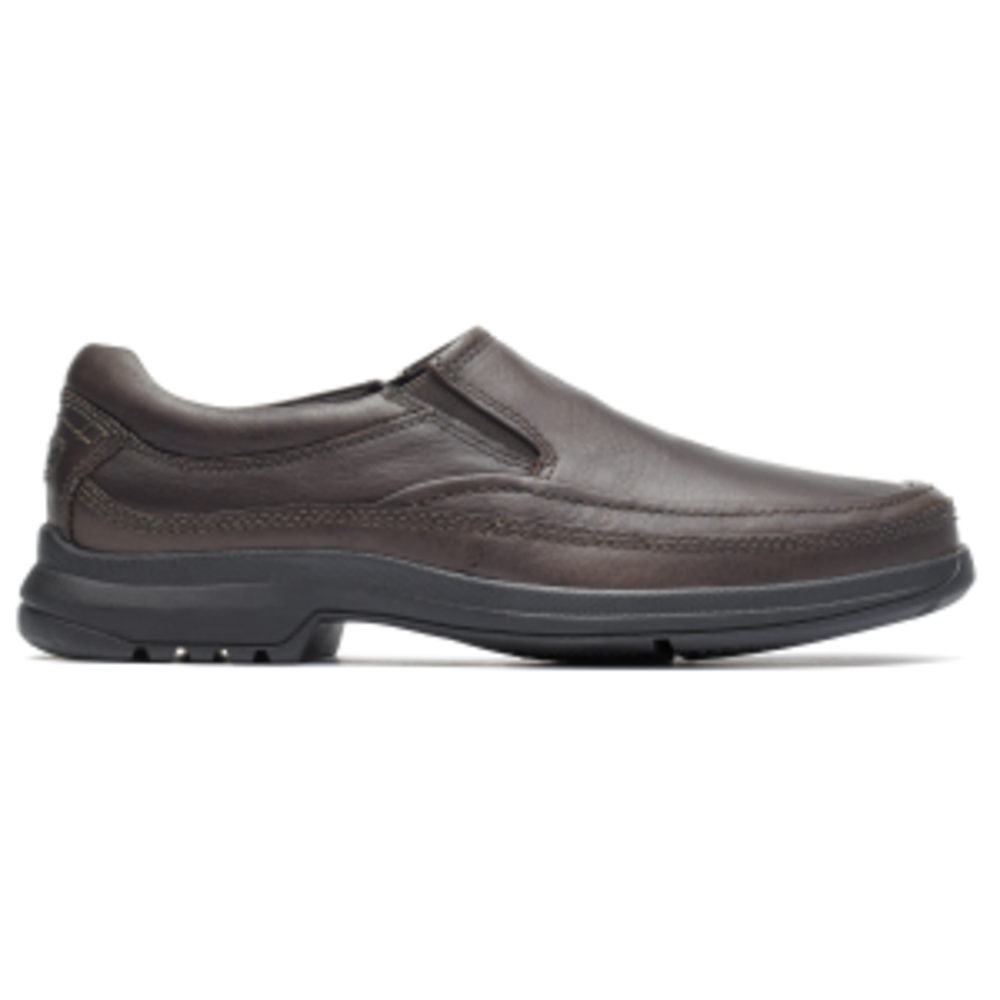 Rockport Mens Barrows Loft Moc - Slip-On Dark Brown - HOF261853